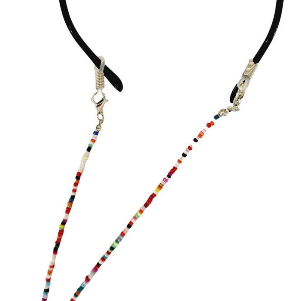 Glasses Chain Holder; Multicolor SeedBeads